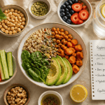 assiette aliment bon pour la santé avec légumineuses