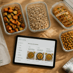 Batch cooking application gratuite sur plan de travail