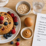 Petit dejeuner sain avec calories au petit dejeuner