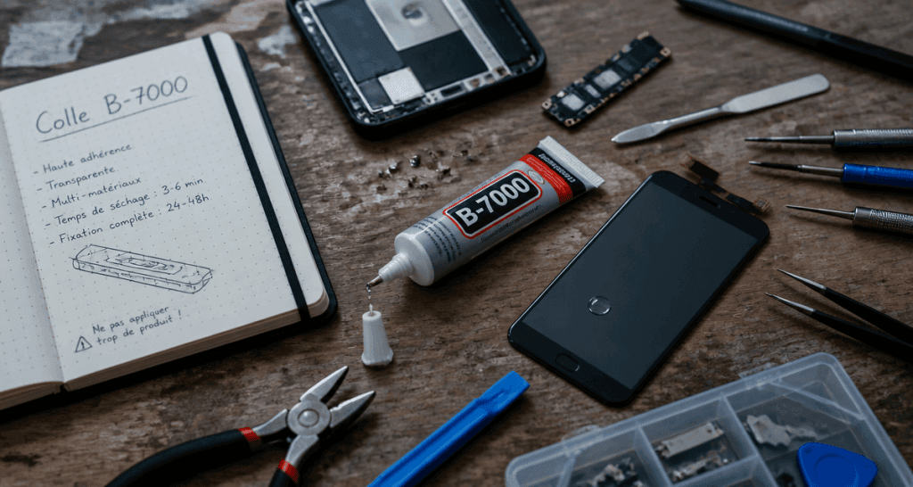 colle b-7000 outils réparation smartphone