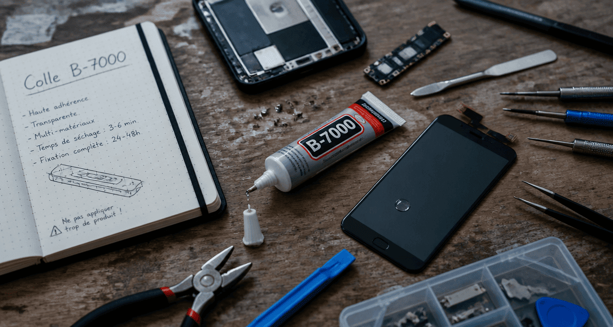 colle b-7000 outils réparation smartphone