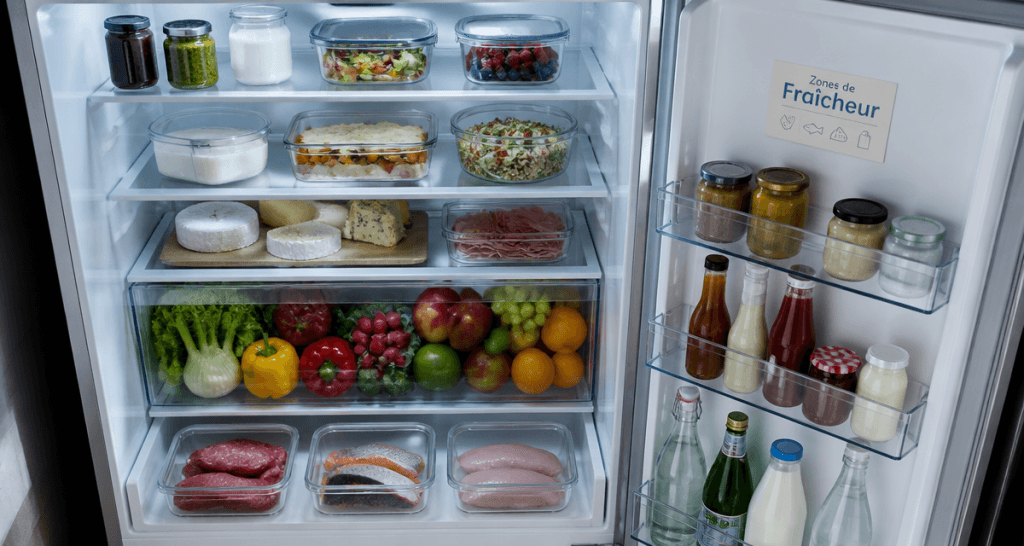 comment ranger son frigo vue organisée des compartiments