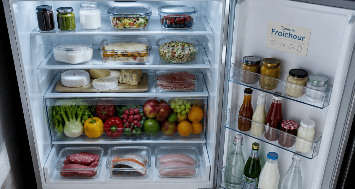 comment ranger son frigo vue organisée des compartiments