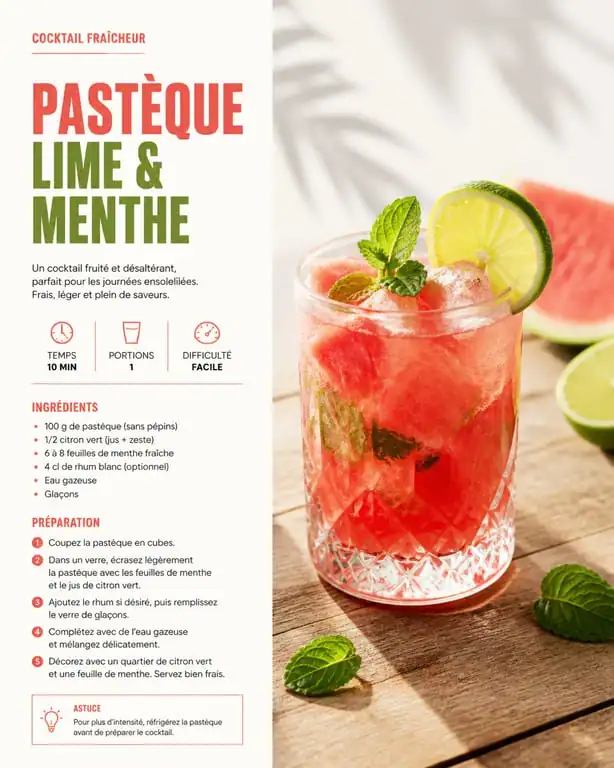 Cocktail facile et pas cher préparé à la maison