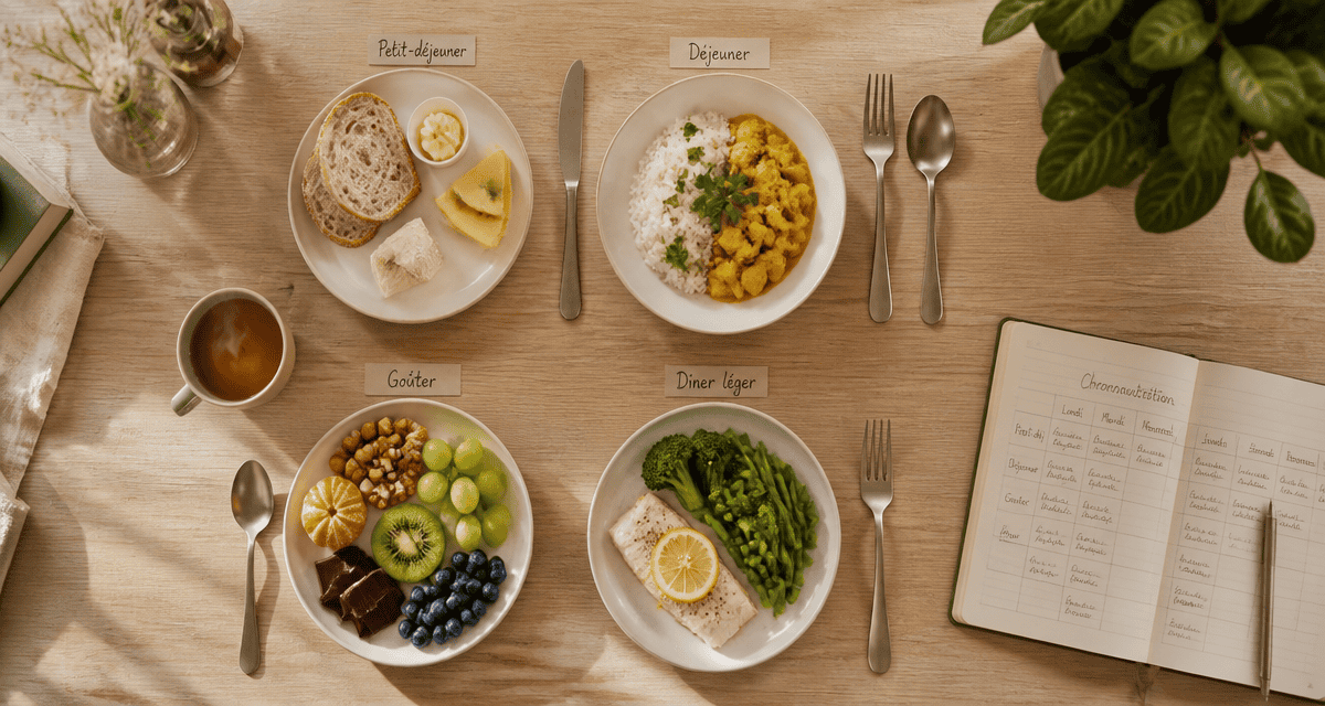exemple de menus chrononutrition vue table