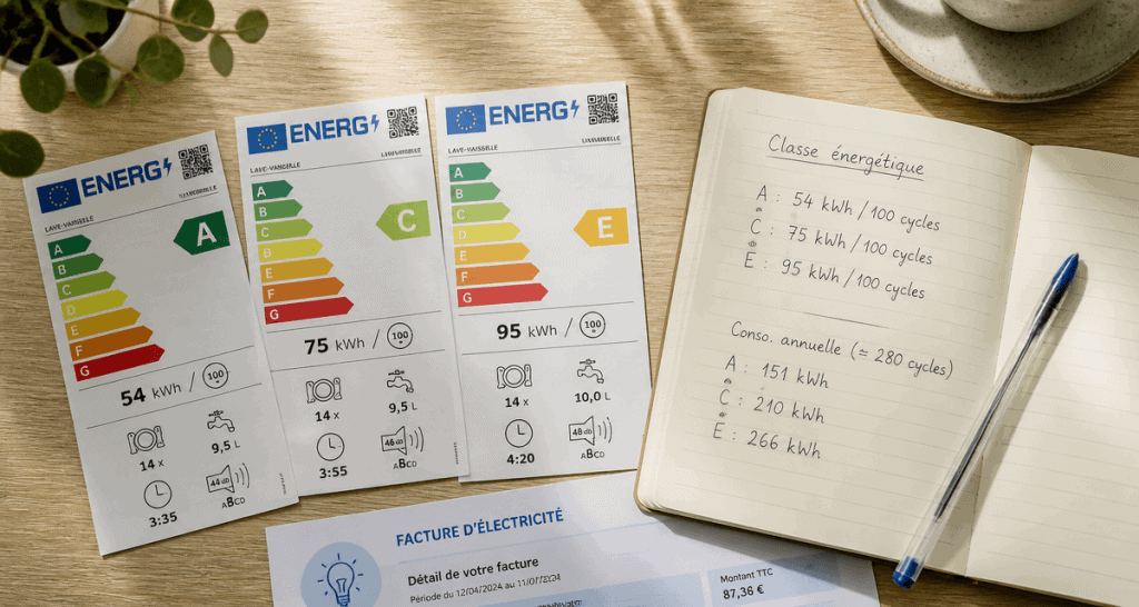 lave vaisselle classe energetique etiquettes