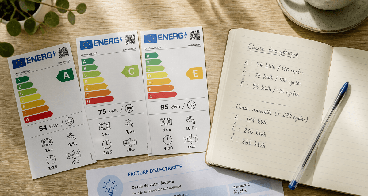 lave vaisselle classe energetique etiquettes