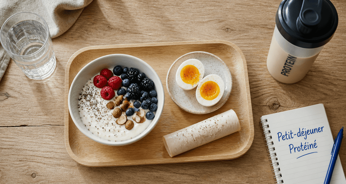 Petit dej proteiné rapide bol skyr œufs dinde