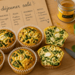 petit dejeuner sale a preparer la veille muffins epinards feta