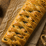 recette feuilleté salé saumon épinards doré