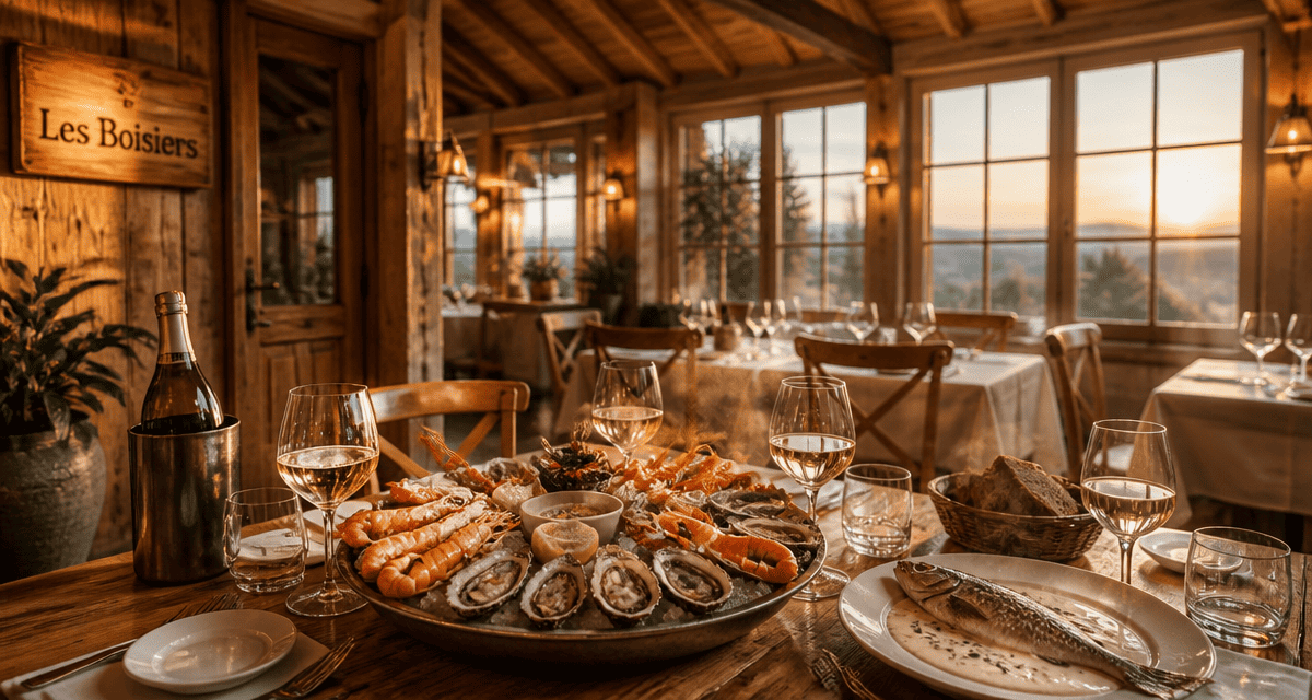 restaurant les boisiers plateau fruits de mer