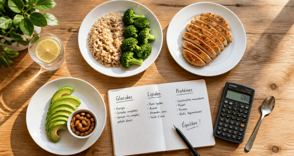 tableau glucide lipide proteine assiettes aliments