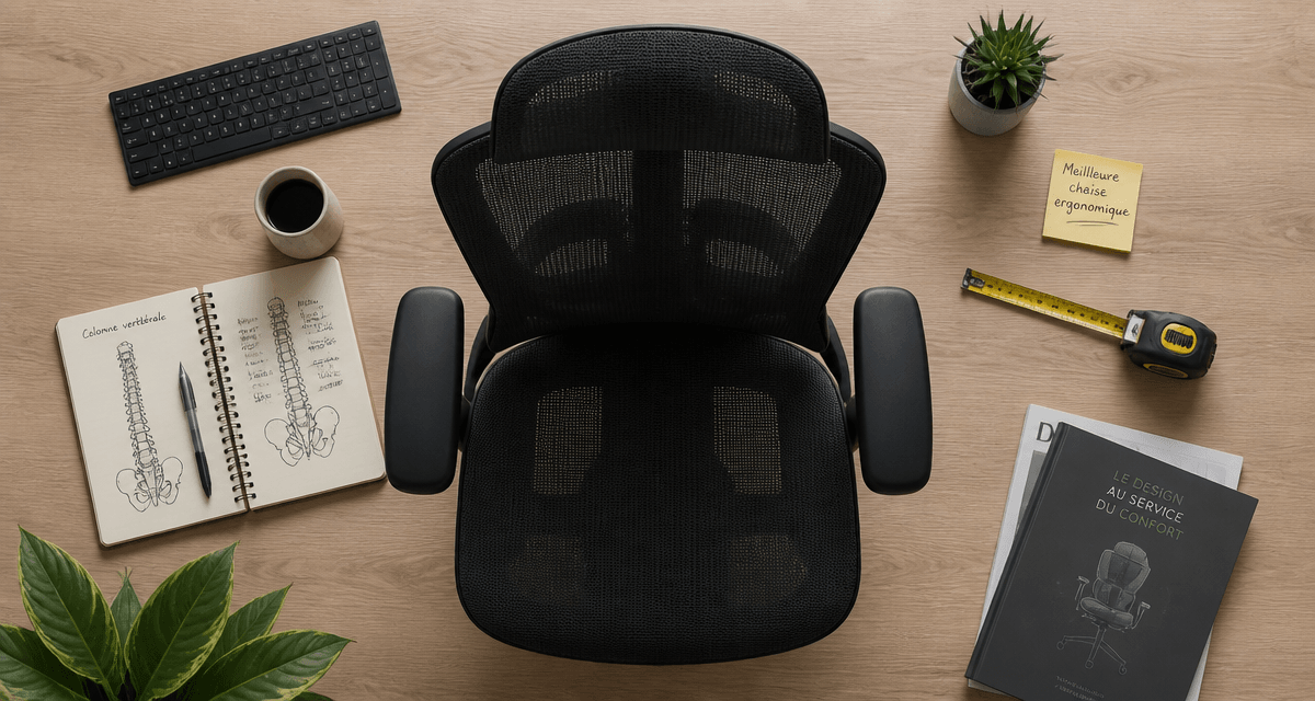 top chaise ergonomique vue du dessus au bureau