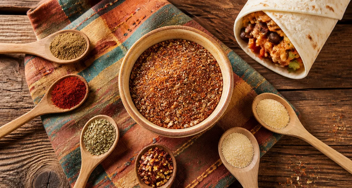 Mélange d'épices burritos dans un bol