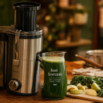 Meilleur extracteur de jus professionnel en inox et jus vert en cuisine pro