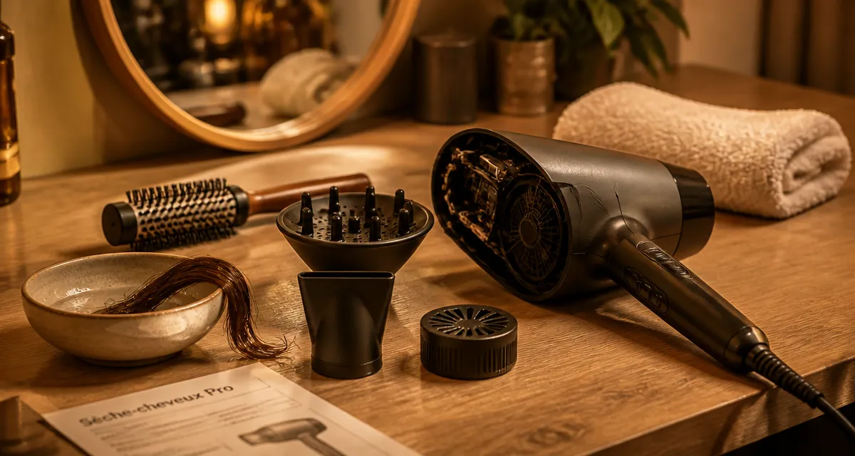 Meilleur sèche cheveux professionnel et accessoires : concentrateur, diffuseur, air froid