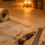 Poser du lino sur carrelage, dalles LVT posées sur ancien carrelage