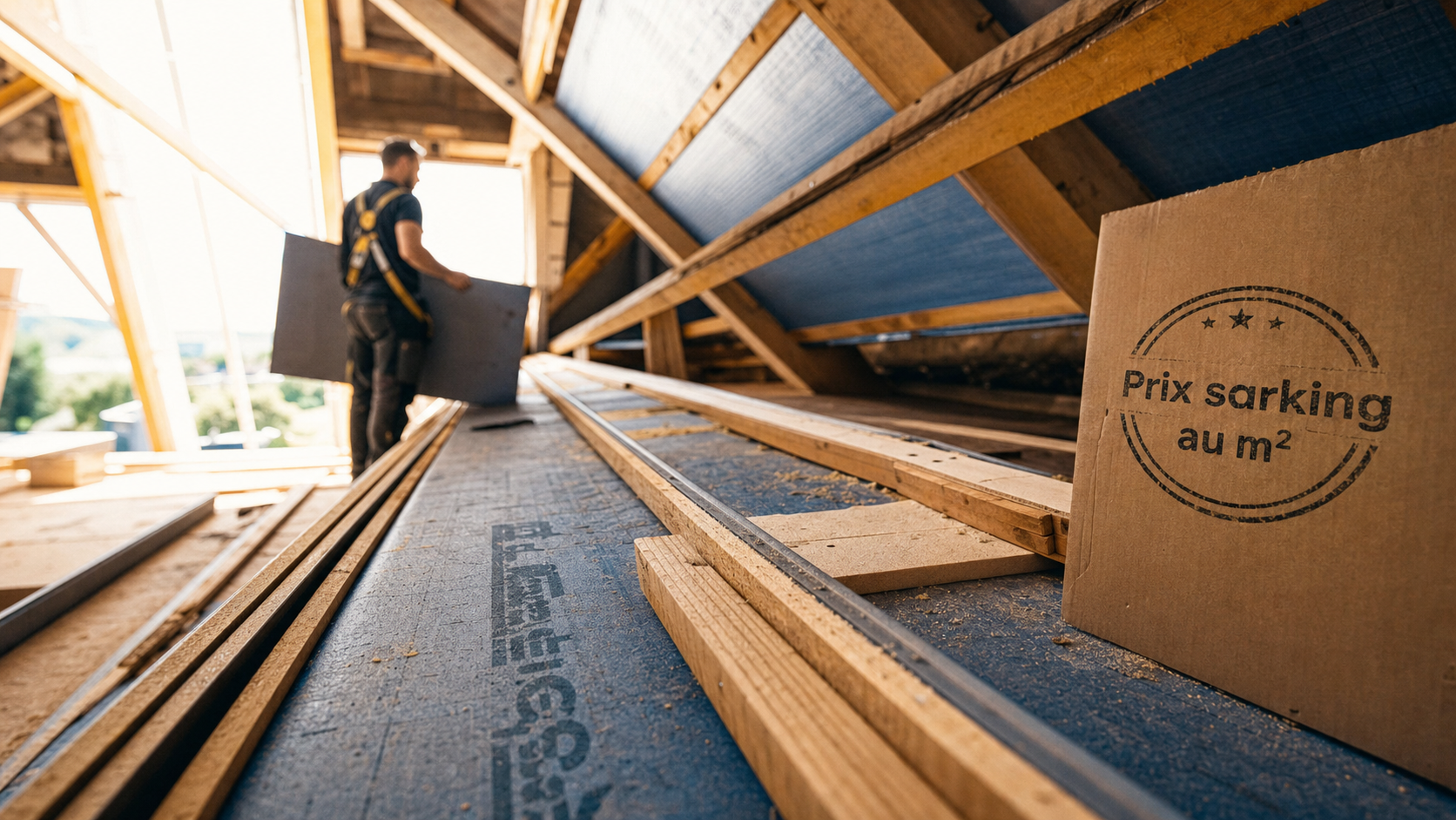 Chantier sarking : isolation toiture, prix m2