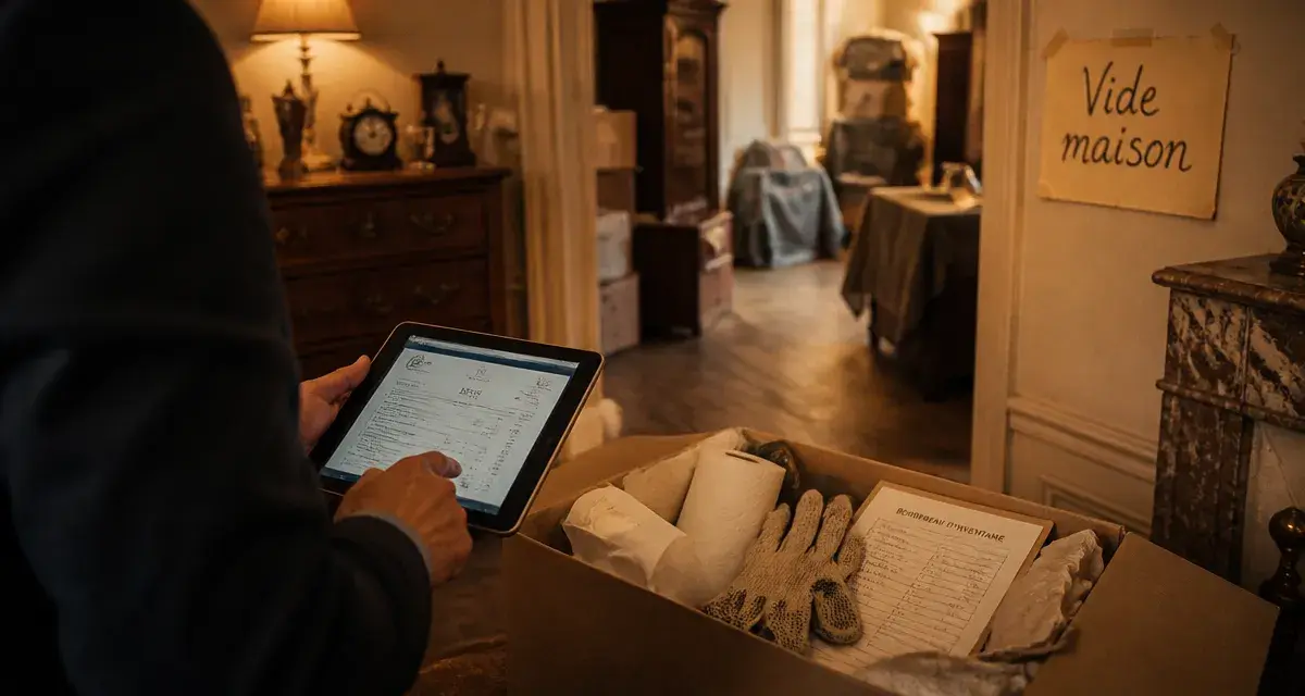 Vide maison limoges : commissaire-priseur examine des biens à débarrasser et valoriser