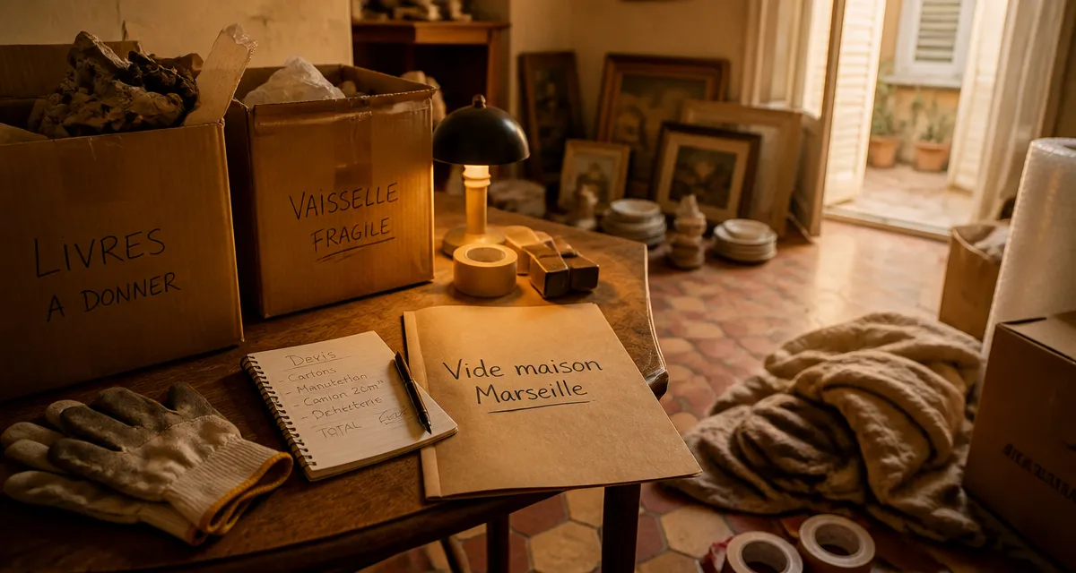 Vide maison marseille : appartement en cours de débarras
