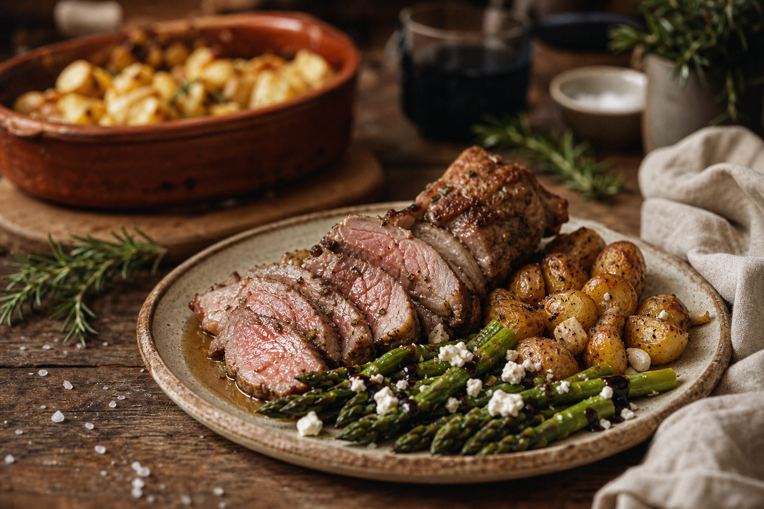 Accompagnement gigot d’agneau : légumes et sauce au romarin