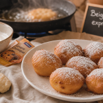 Beignet rapide moelleux sans repos, cuisson 170°C, sucre glace