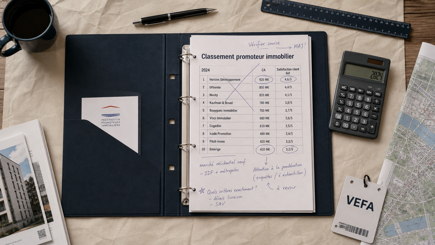 Classement promoteur immobilier 2024 : CA et satisfaction client