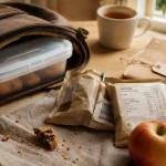 gouter industriel : boîte hermétique, étiquettes nutrition et goûter maison