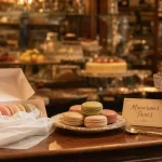 Meilleure patissier paris : macarons pastel et vitrine trompe-l’œil