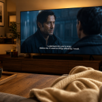 Quelle distance tv 4K 65 pouces : TV 4K sur meuble, salon moderne
