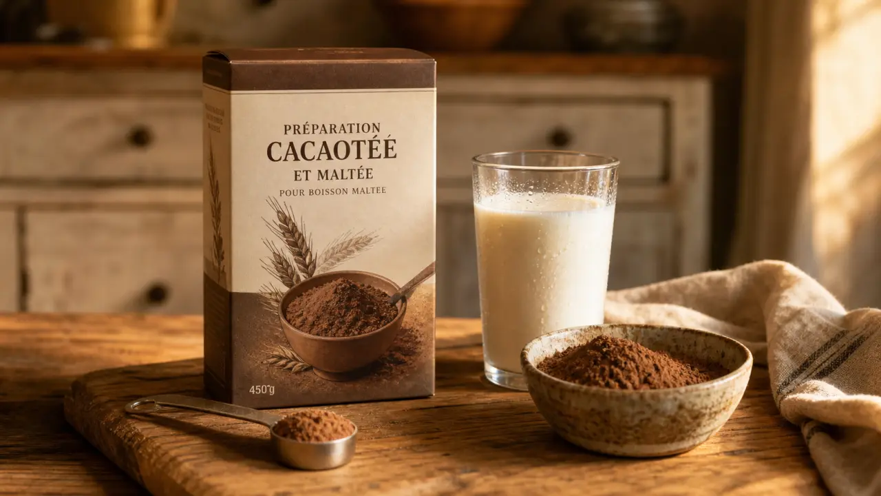 Tonimalt 450 g : boîte de préparation cacaotée et maltée, lait