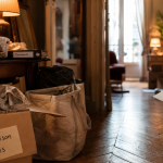 vide maison paris : intérieur en cours de vide et tri