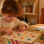 Bricolage enfant 3 ans : collage de gommettes