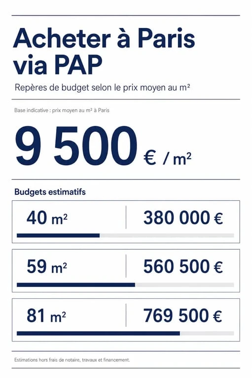 Acheter appartement paris pap : repères de budget et prix moyen au m² pour un achat à Paris
