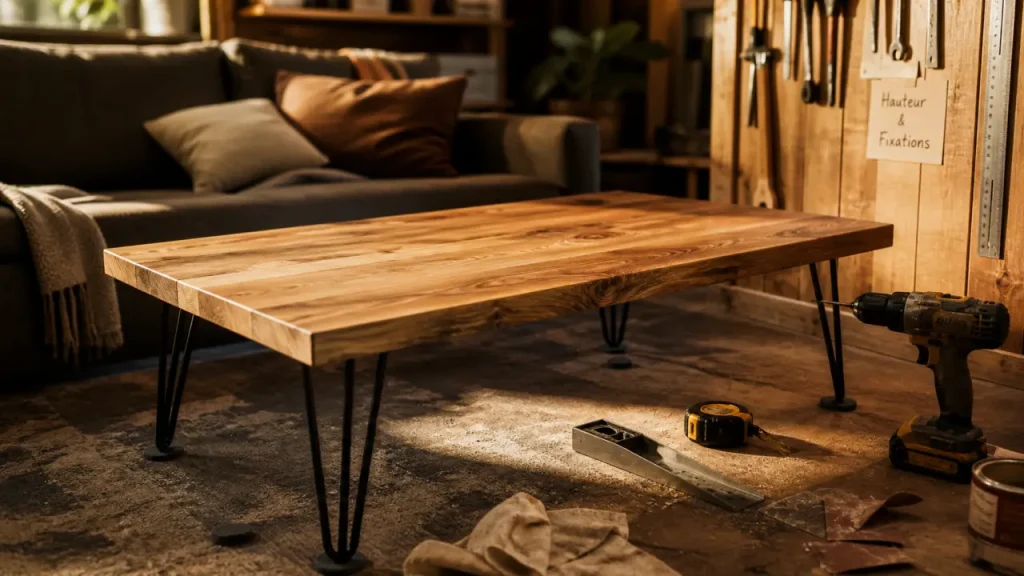 Fabriquer une table basse originale : choisir le plateau, les pieds et la finition