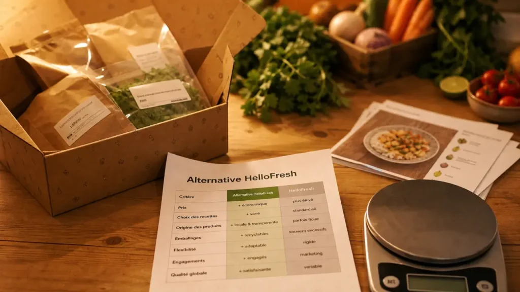Quelle alternative à HelloFresh choisir selon vos portions, votre budget et vos engagements ?