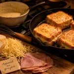 Recette croque monsieur cyril lignac à la poêle : doré, croustillant, fondant