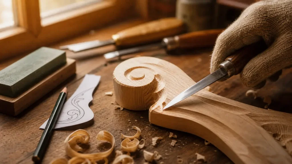 Sculpture sur bois pour débutant : choisir le bon style, le bon bois et le bon premier projet
