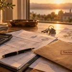 Acheter une maison sans apport avec un seul salaire : dossier de prêt sans apport sur table