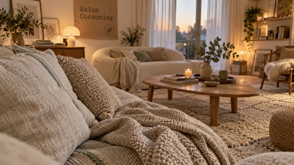 Salon cocooning scandinave : l’erreur qui rend votre pièce froide malgré le style