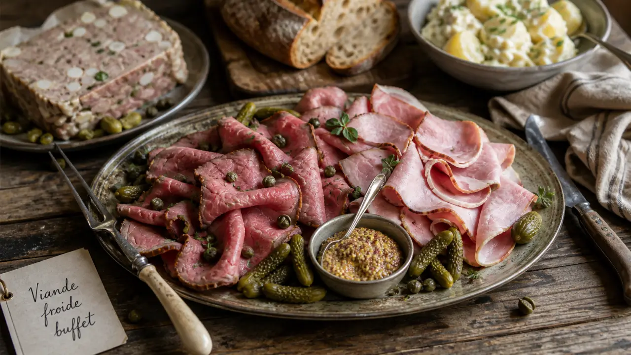 Viande froide buffet : 150 g par personne