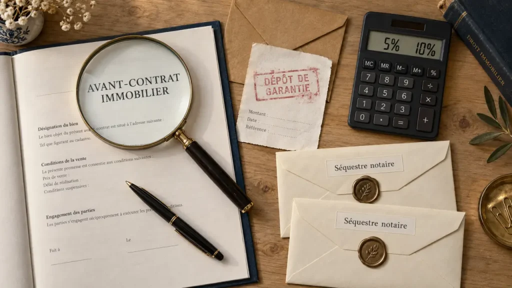 Acompte pour un achat immobilier : les règles à vérifier avant de verser des fonds