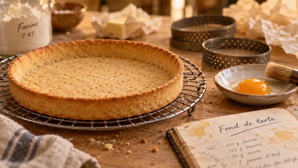 Un fond de tarte tient mieux avec une pâte froide et une fine dorure