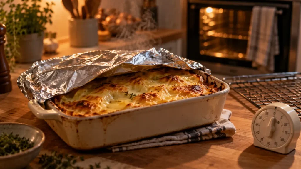 Réchauffage au four : chaleur douce pour un plat chaud, sans restes desséchés